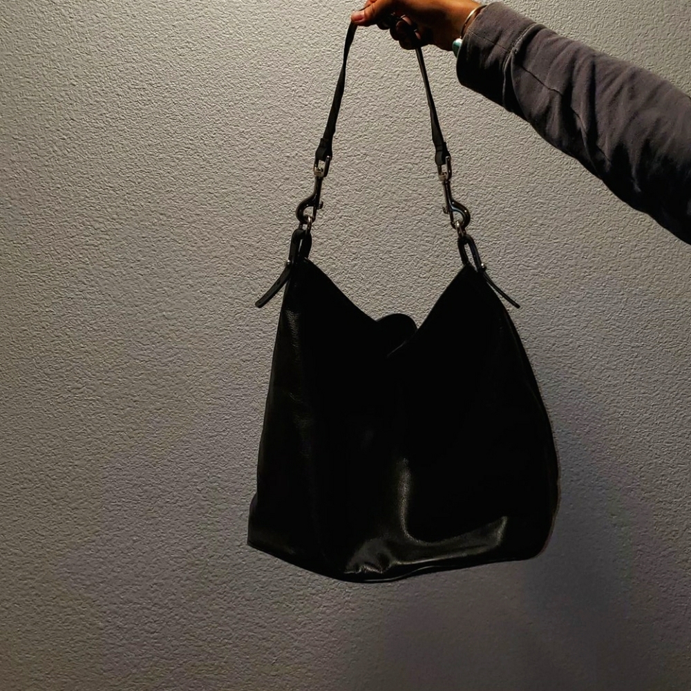 Lauren by Ralph Lauren black leather bag